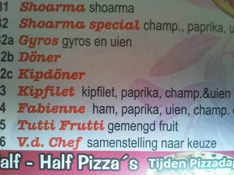 Fabienne Hinzen is inne pizza!